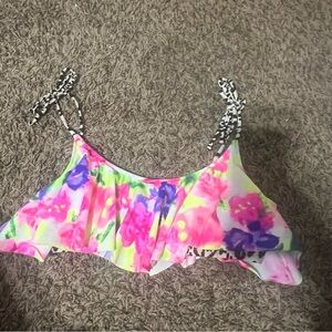 PINK Victoria's Secret Pink and White Bikini Top